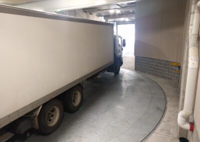 loading dock turntable truck rotating platform